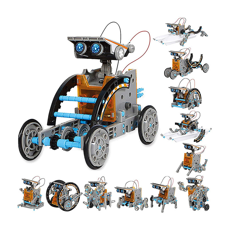 STEM 12-in-1 Education Solar Robot Toys 190pcs DIY Building Science Experiment Kit for Kids Educational Toy Robots