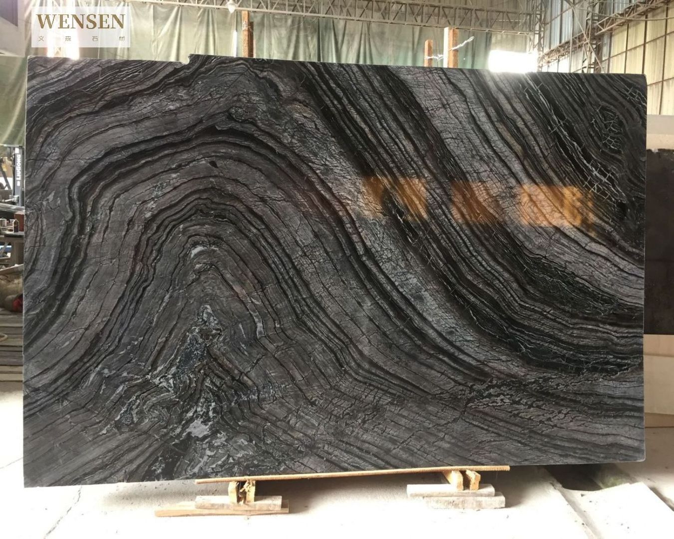 Popular Black Wooden Marble Slab Polished Black Forest Marble For Wall Tile cheap price