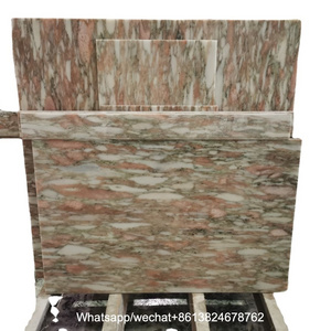 red stone from norway Pattern Marmo Marmol pink Marble Slabs for hongkong projects