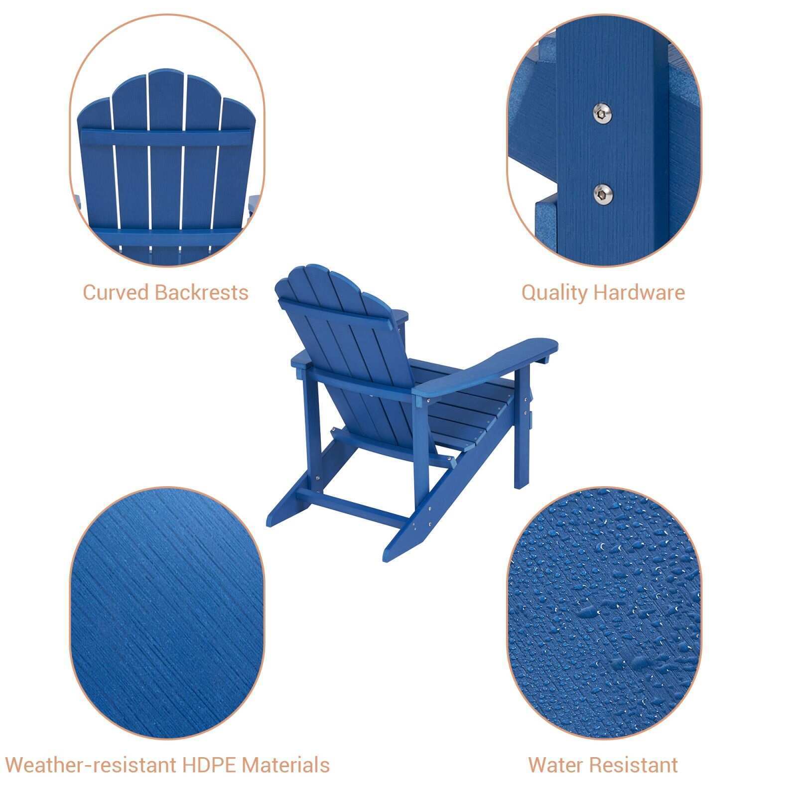 Discount non-fading plastic wooden furniture garden outdoor chairs best fixed Adirondack chair