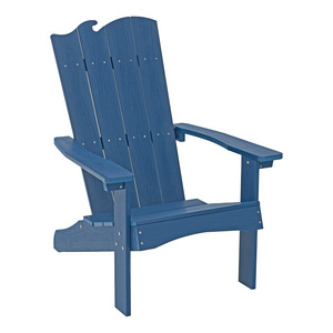 HIPS outdoor adirondack chairs Weather Resistant for Patio Deck Garden, Backyard Deck, Fire Pit - Blue Plastic wood chair