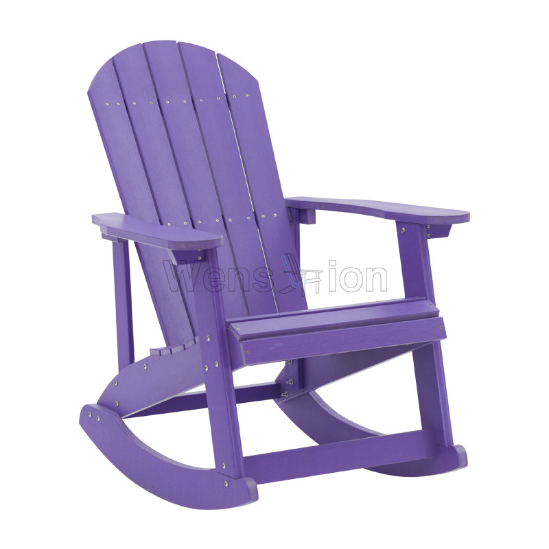 Wholesale Eco Friendly HIPS Plastic wood outdoor patio garden Adirondack rocking chairs