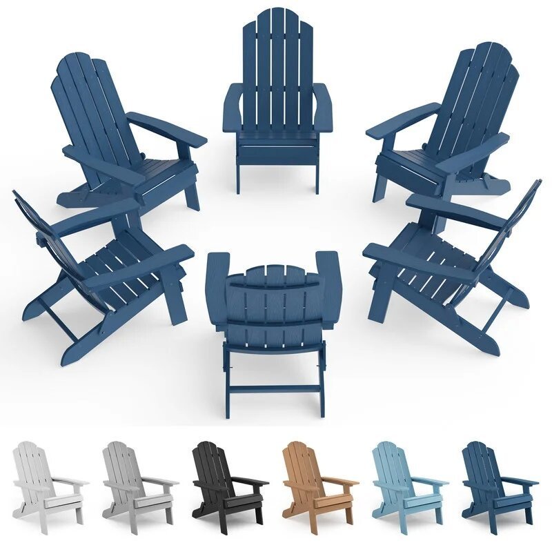 Discount non-fading plastic wooden furniture garden outdoor chairs best fixed Adirondack chair