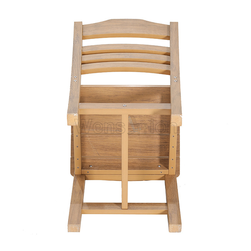 Breathable Seat With Plastic Wood Armless Outdoor Patio Dining Chair  adirondack chair