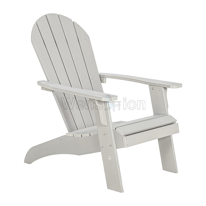 2022 hot sale  custom poly lumber Oversized  fixed Adirondack Chair for outdoor  folding chair wood