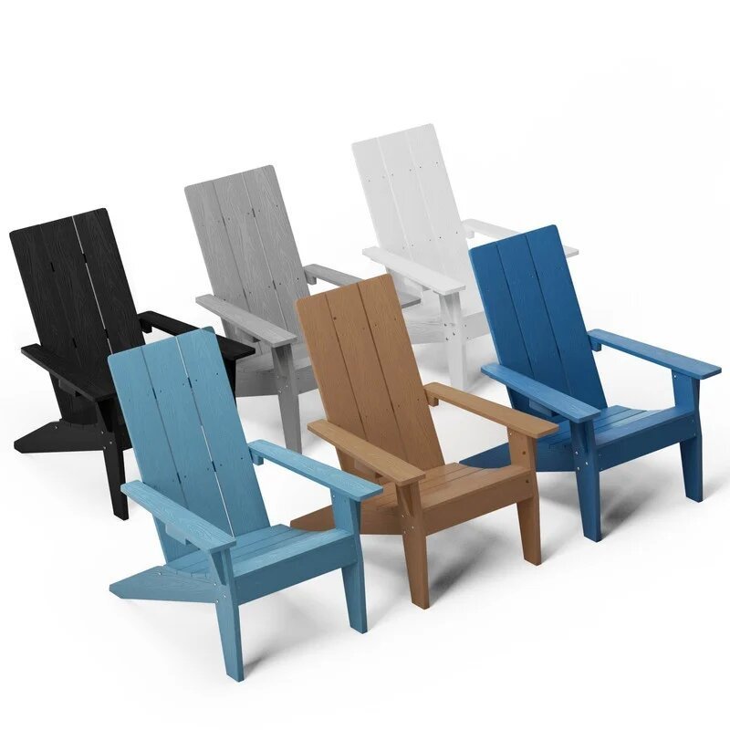 Wholesalers Water-proof outdoor chair plastic wooden chair styles for yard modern garden adirondack chairs