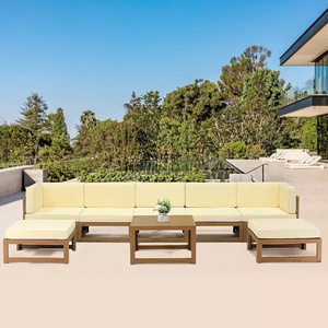 Outdoor Patio Furniture Sofa Patio Sectional Garden Furniture Sofa Set Outdoor Plastic Wood Sofa