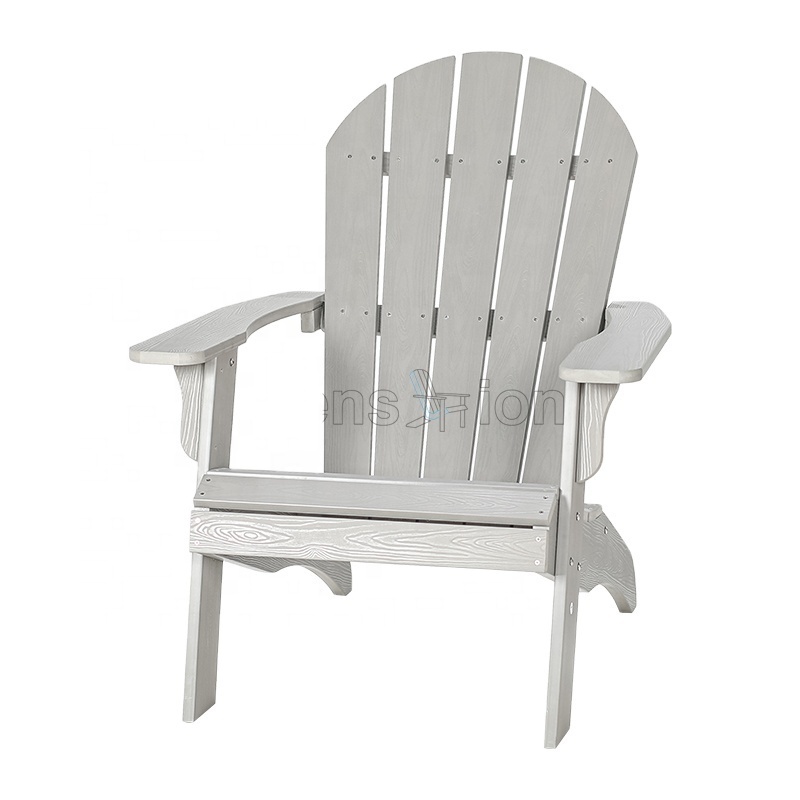 2022 hot sale  custom poly lumber Oversized  fixed Adirondack Chair for outdoor  folding chair wood