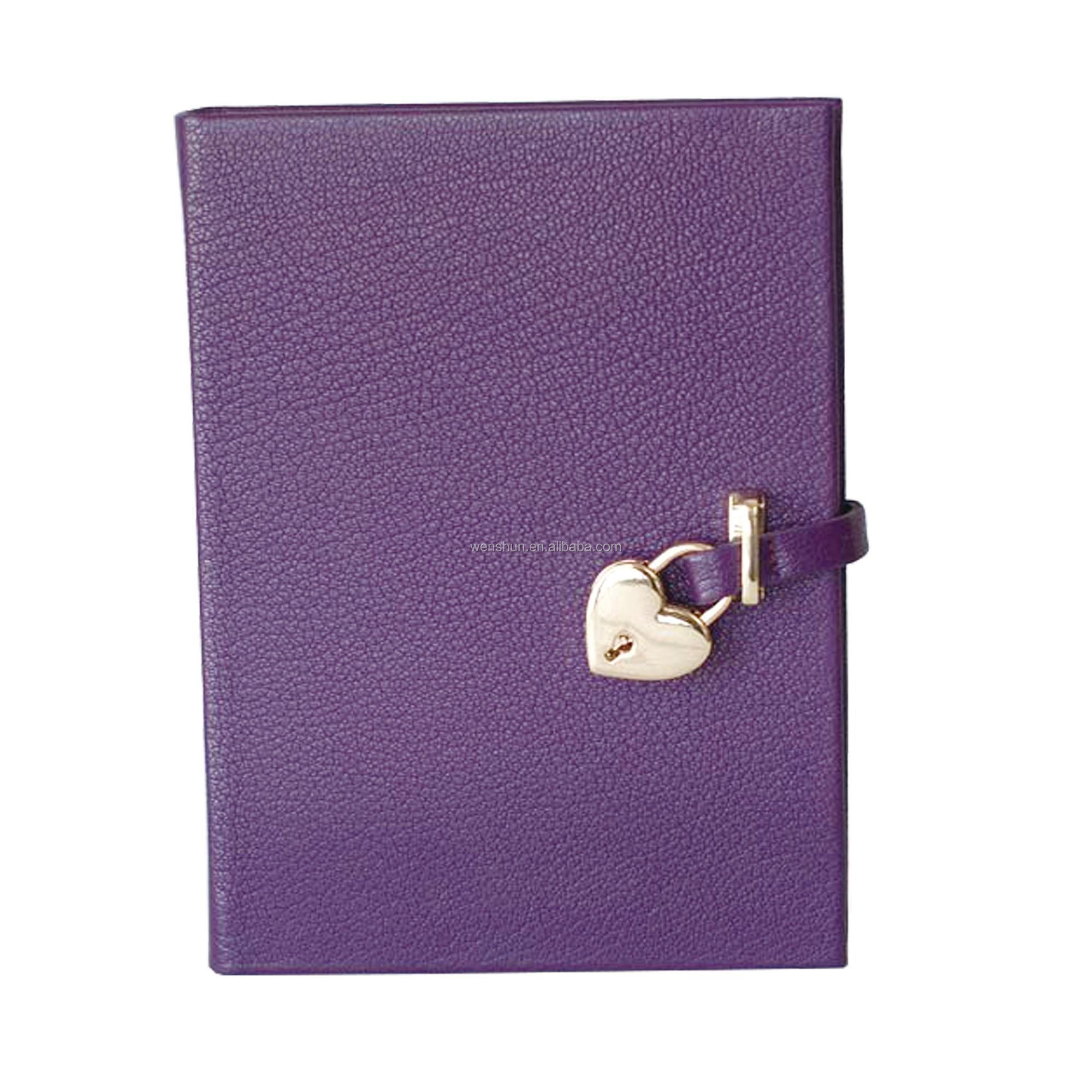 Custom Printed Personalized Diary With Heart Lock