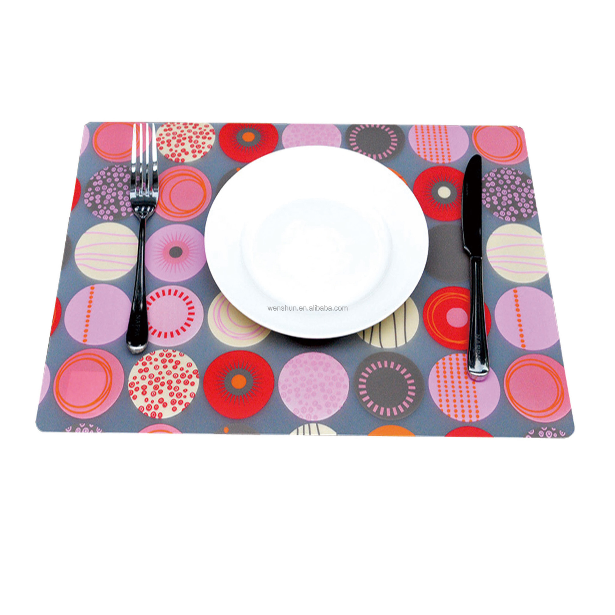 High Quality PVC Table Mats For Restaurant Plastic Placemat Dining Plate Dish PP Table Mat