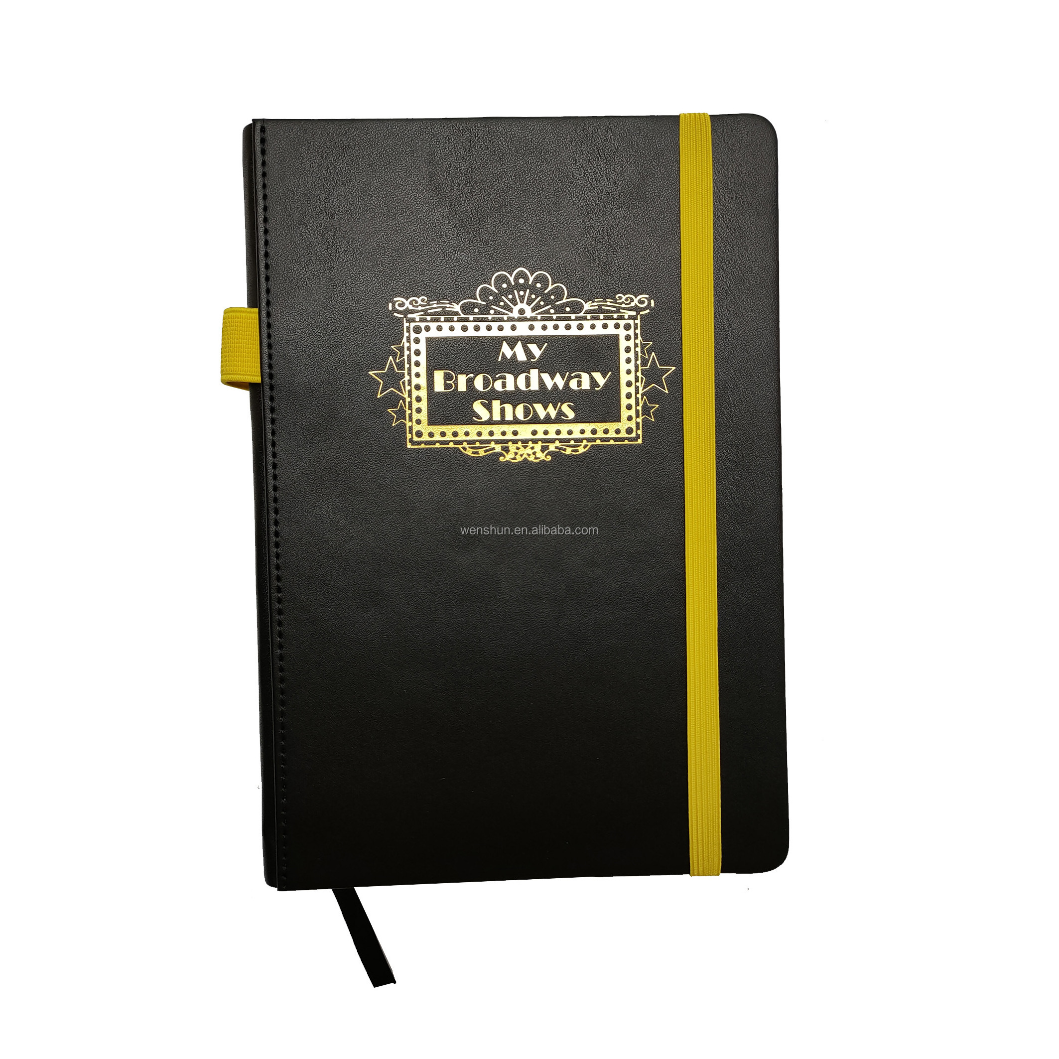 Manufacture Diary Journal with Gold Pages for Ali Journals