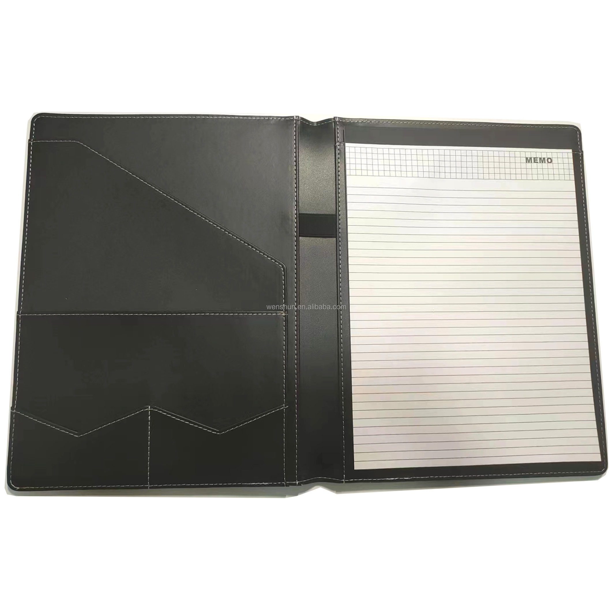 Professional Business Conference Case A4 Size Multifunctional PU Leather File Folder Portfolio