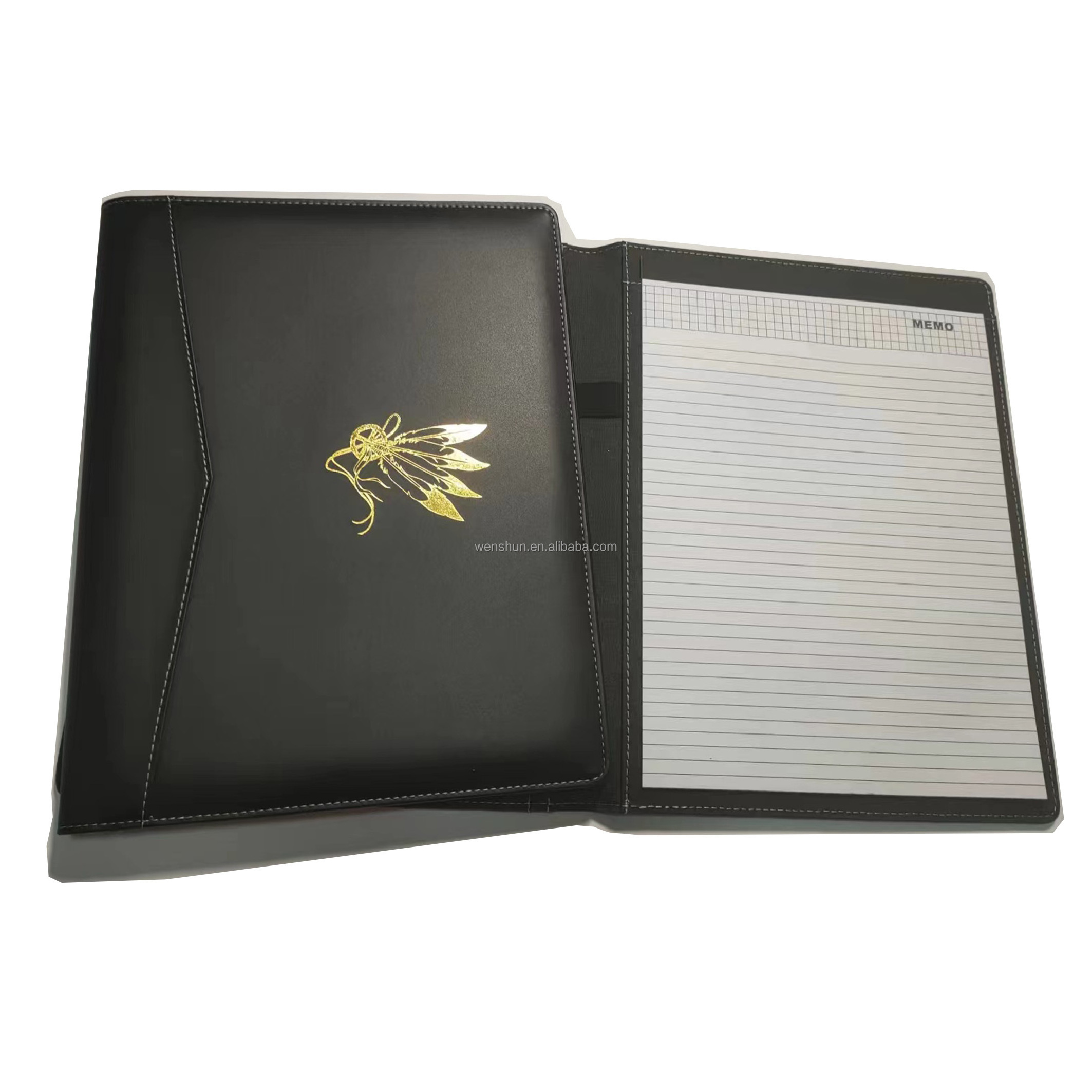 Professional Business Conference Case A4 Size Multifunctional PU Leather File Folder Portfolio