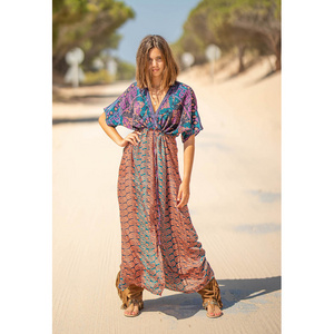 New Southeast Asia Thailand Bohemia Retro Ethnic Print Dress Maldives Seaside Beach Dress