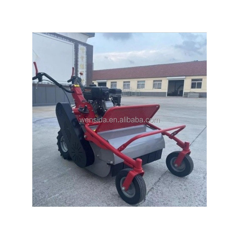 Weeding artifact handheld front-mounted all-in-one machine for crushing grass and returning it to the field