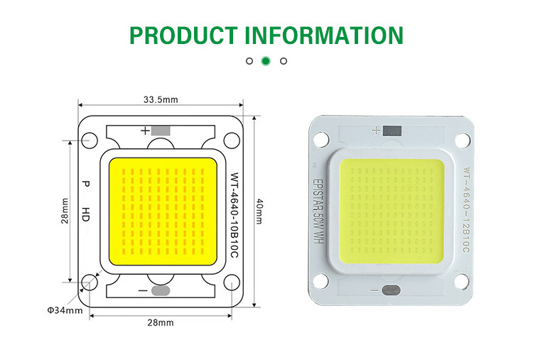 flip chip 4046 COB LED on board high power 50w 60w led chip light beads for street lamp flood lamp