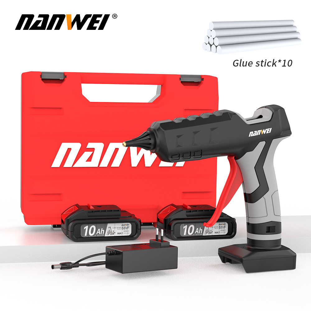 NANWEI high power wireless High Temperature Hot Melt Glue Gun heating gun for Packaging DIY Craft