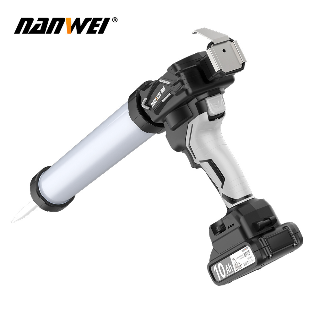 NANWEI Fast Preheating Electric Glass Glue Gun With Battery With Glue Stick  Hot Melt Glass Glue Gun Cordless Electric Handheld