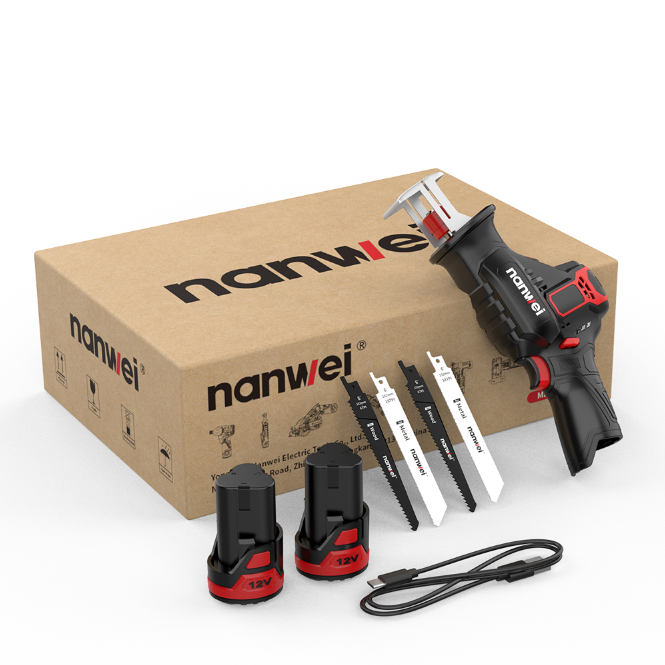 NANWEI High Speed wood metal cordless Portable jig saw machine wood working curve hand reciprocating saw