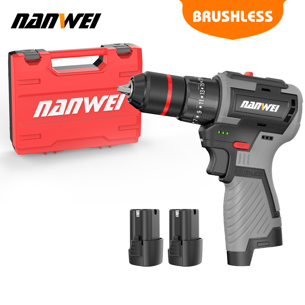 NANWEI Professional Electric Power Tools cordless drill set other hand tools 18v impact drill