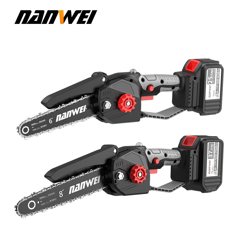 NANWEI lightweight chain saw with spare parts cheap power tools 6inch Mini Electric Chainsaw for Wood Cutting