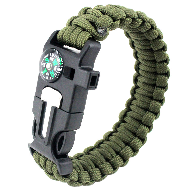 Umbrella rope flint knife multifunction hand rope camping outdoor adventure emergency survival bracelet