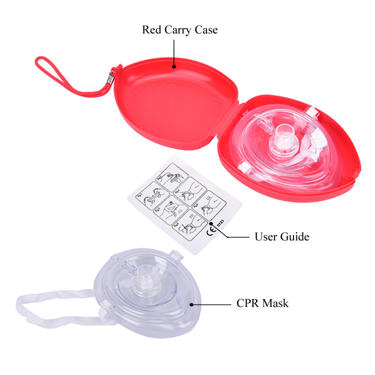 Personalized Mouth To Mouth CPR Face Mask One Way Valve Pocket CPR Mask With Hard Case