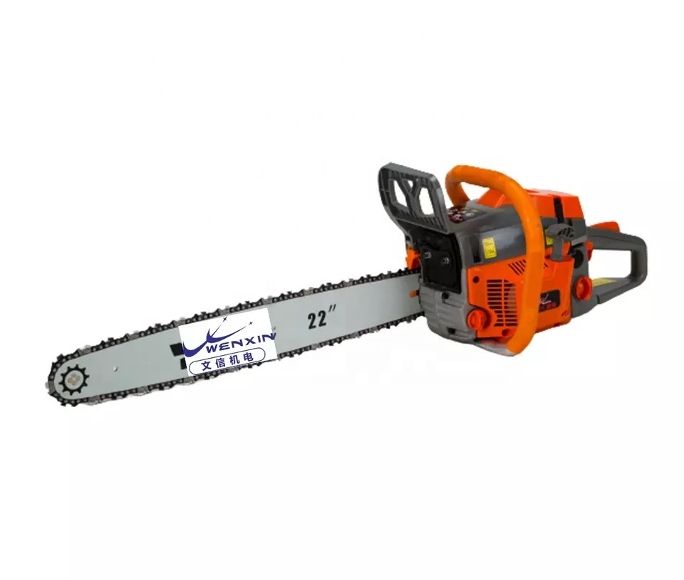 WENXIN 18inch 20inch 58cc Electrical Gasoline Petrol Chain Saw Wood Cutting Chainsaw Machines For Big Trees