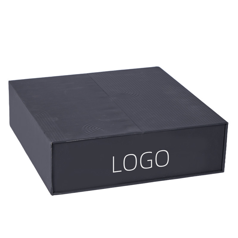 Gold stamping logo custom high quality cardboard magnetic cover gift box packaging