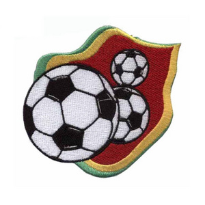 Hot Sale custom football embroidery iron patch backing glue