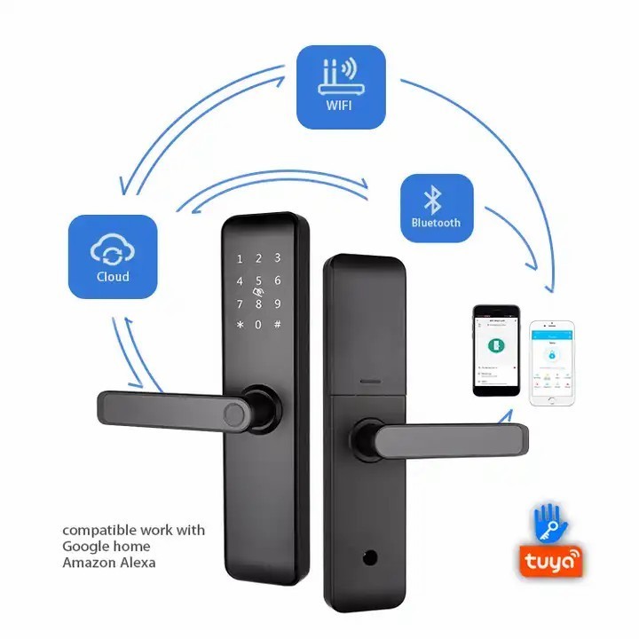 smart lock wifi security kaadas smart lock smart cylinder door lock APP remote change password monitor