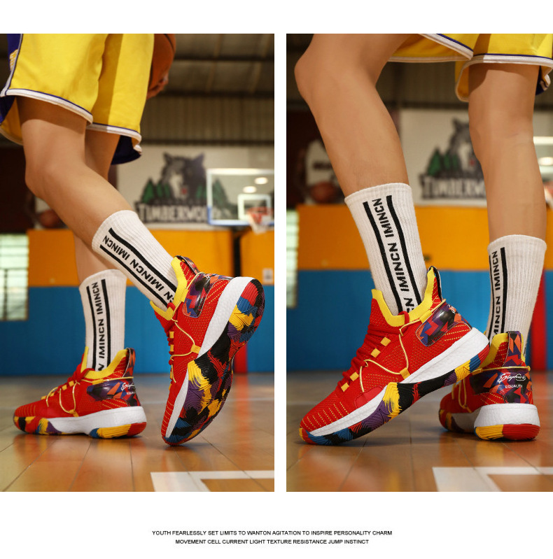 China Factory basketball shoes Comfort Lace-up Sports Shoes Basketball for Men