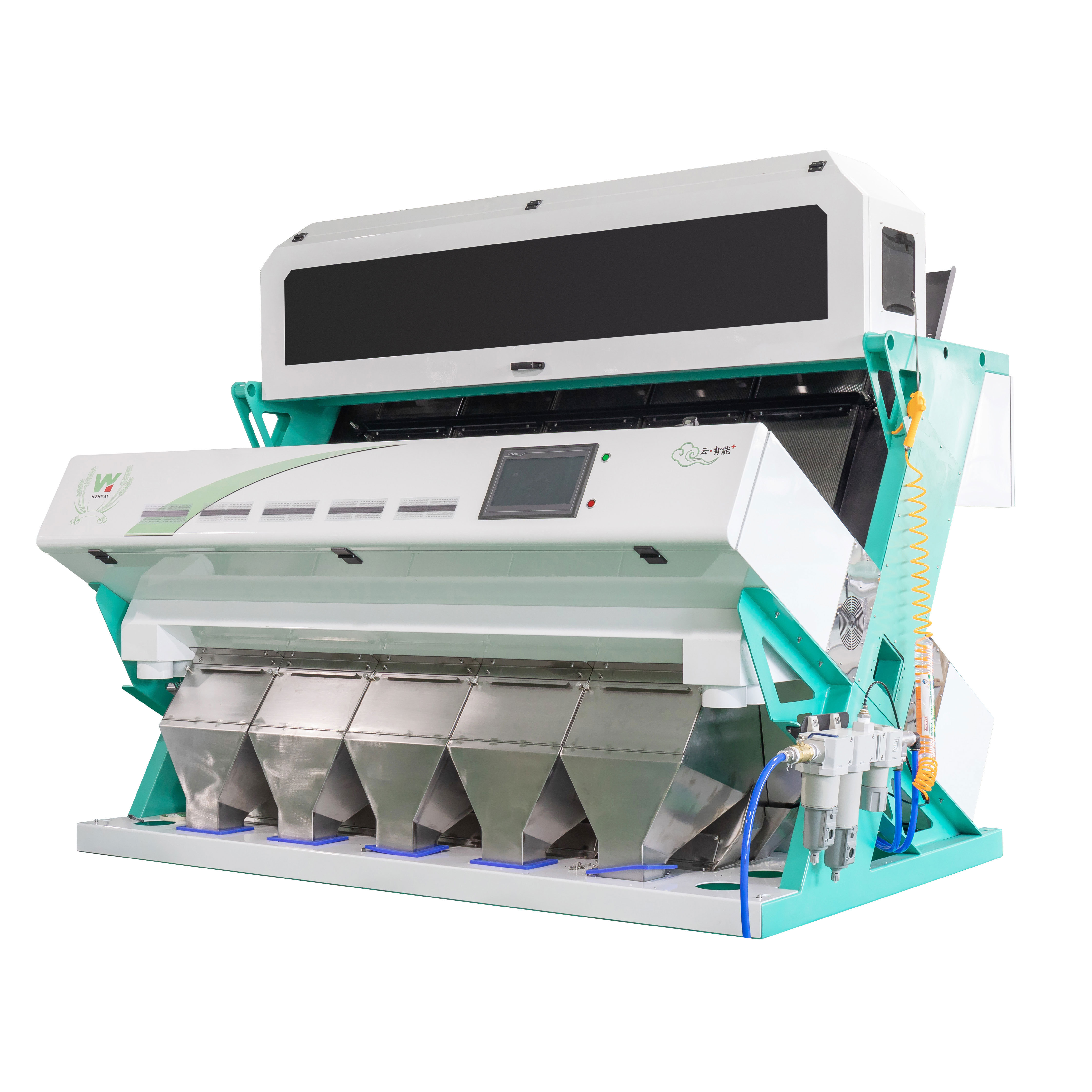 Wenyao 5 chutes 320 channels pepper chili rice wheat grain pistachios walnut peanut almond cashew nut color sorter machine