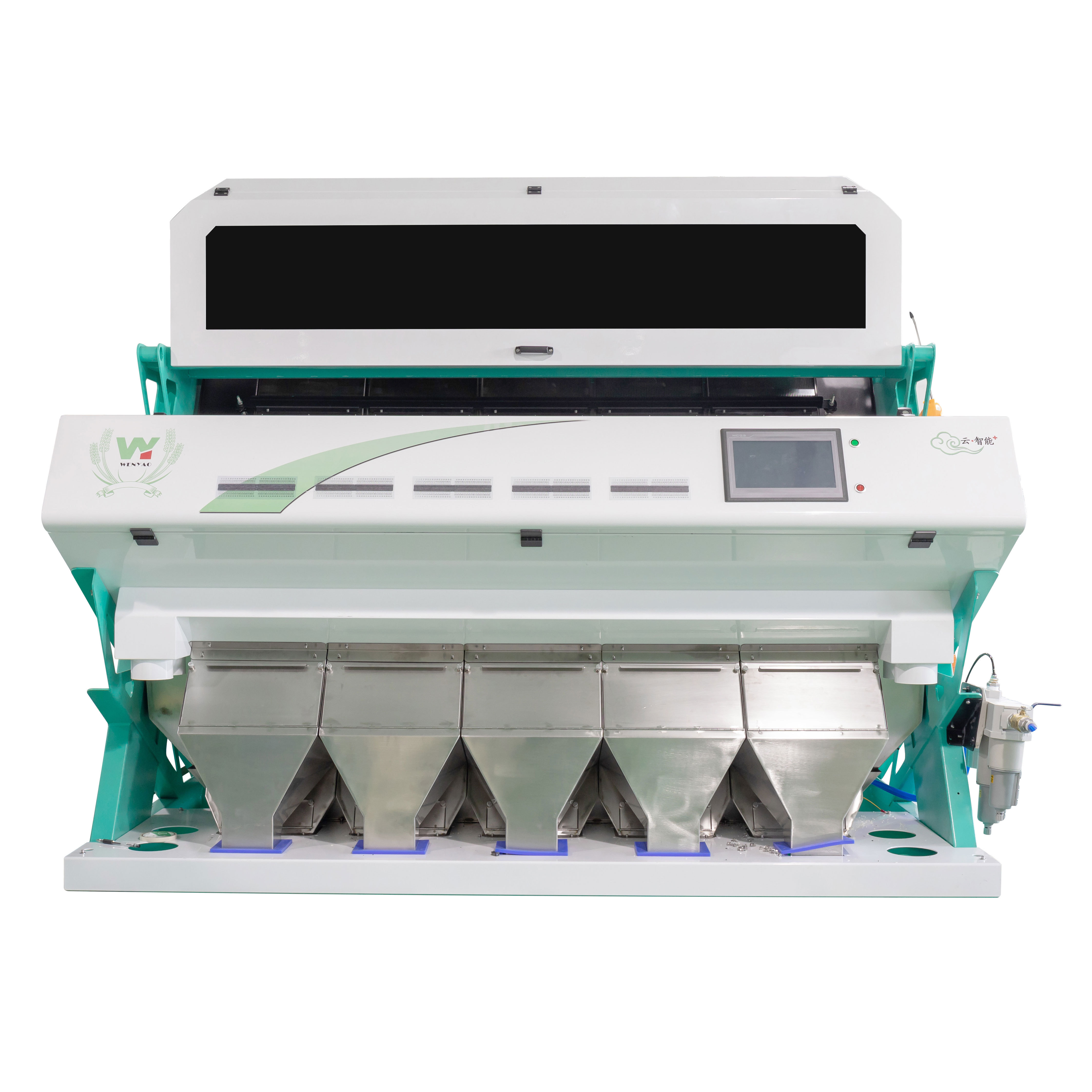 Wenyao 5 chutes 320 channels pepper chili rice wheat grain pistachios walnut peanut almond cashew nut color sorter machine