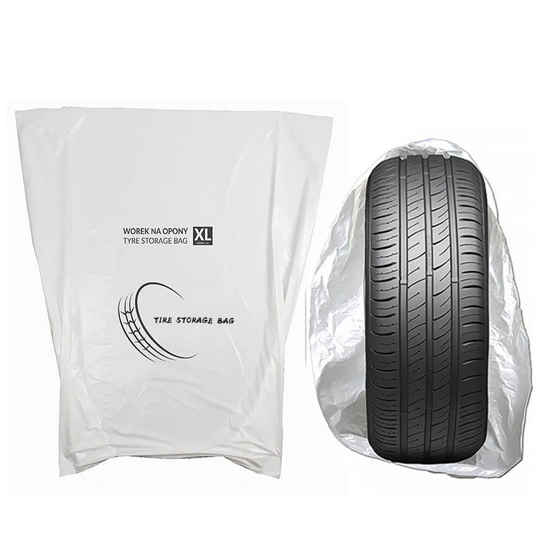 Custom Logo Waterproof Heavy Duty disposable pe ldpe clear plastic tire bag with logo