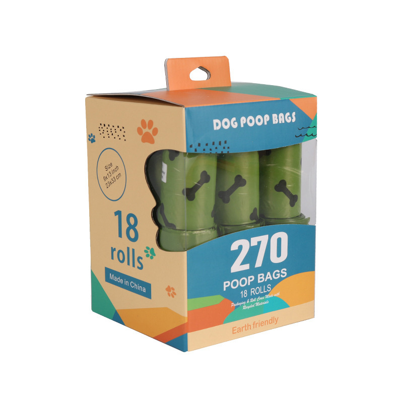 Custom eco-Friendly Compostable Leak Proof  Biodegradable dog poop bags with dispenser