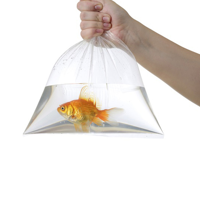 custom logo Clear Polyethylene Plastic live fish transport bags fish bags plastic bags transporting fish