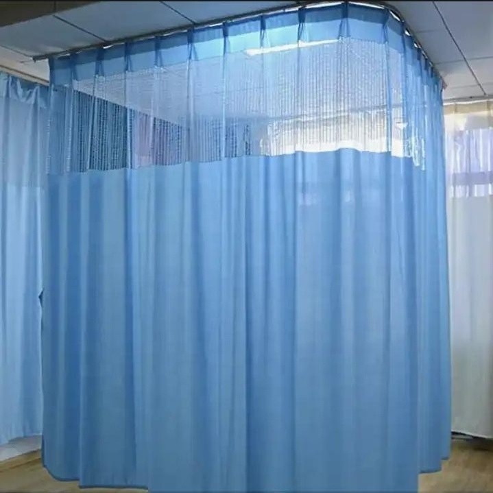 Hospital Privacy Flame Retardant Divider Screen Grommet Cubicle Curtain Fabric for Medical Clinic SPA Lab Lab