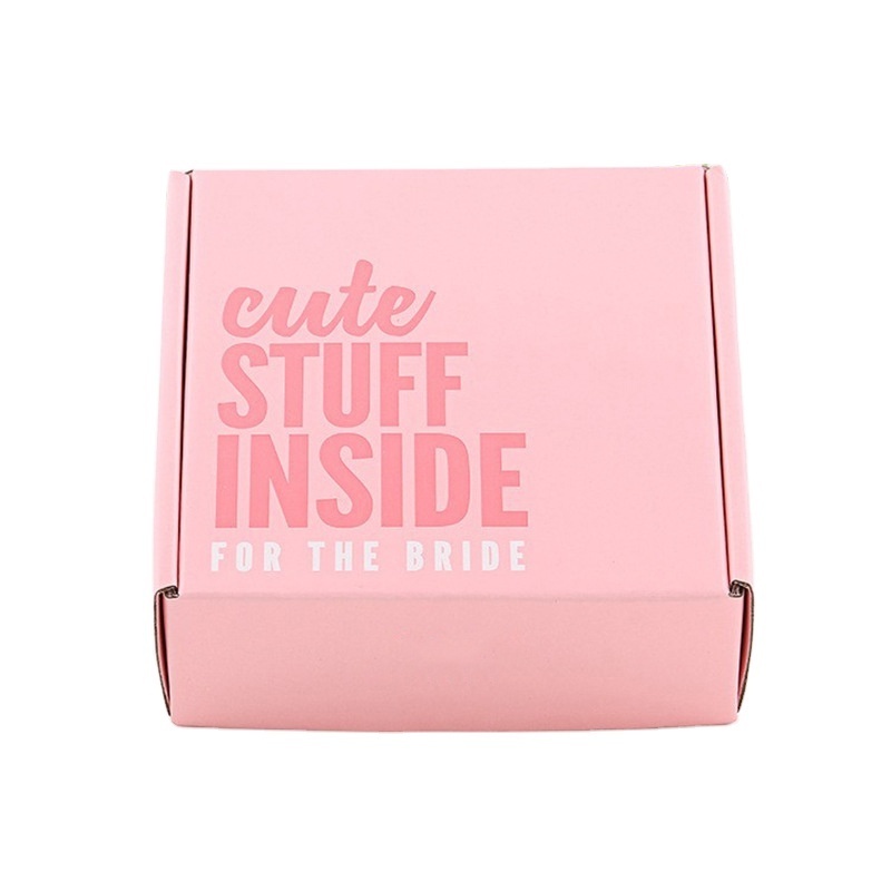 2024 New customized logo Mailer Box Manufacture Customized  Pink Shipping Boxes Rectangular Small Batch Storage Box