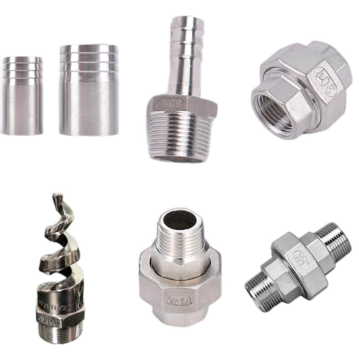 FREE SAMPLE stainless steel 201 304 multi-type male female reducing elbow tee cross union cap coupling  thread pipe fittings