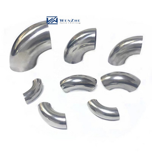 Stainless Steel  304 316 Curves Weld Pipe Elbow 90 180 Degree Bends 3A DIN