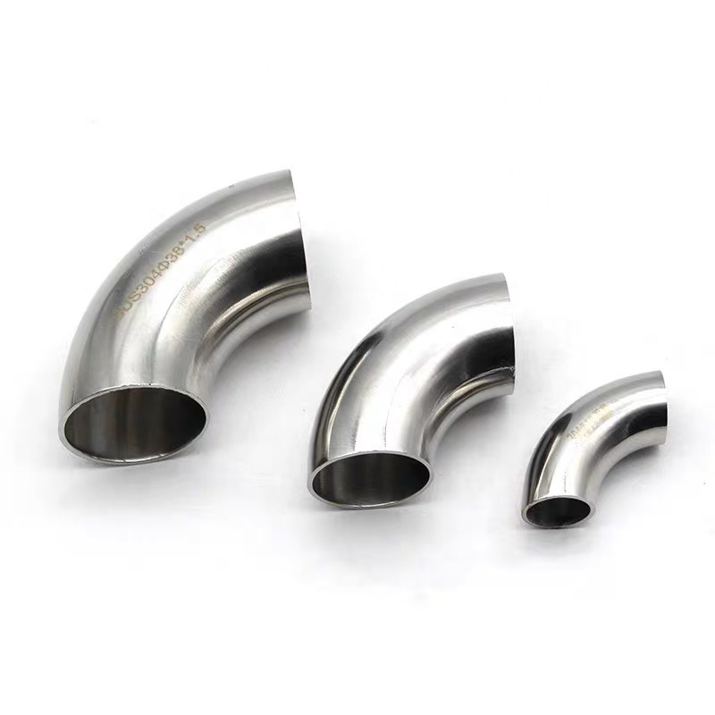 Stainless Steel  304 316 Curves Weld Pipe Elbow 90 180 Degree Bends 3A DIN