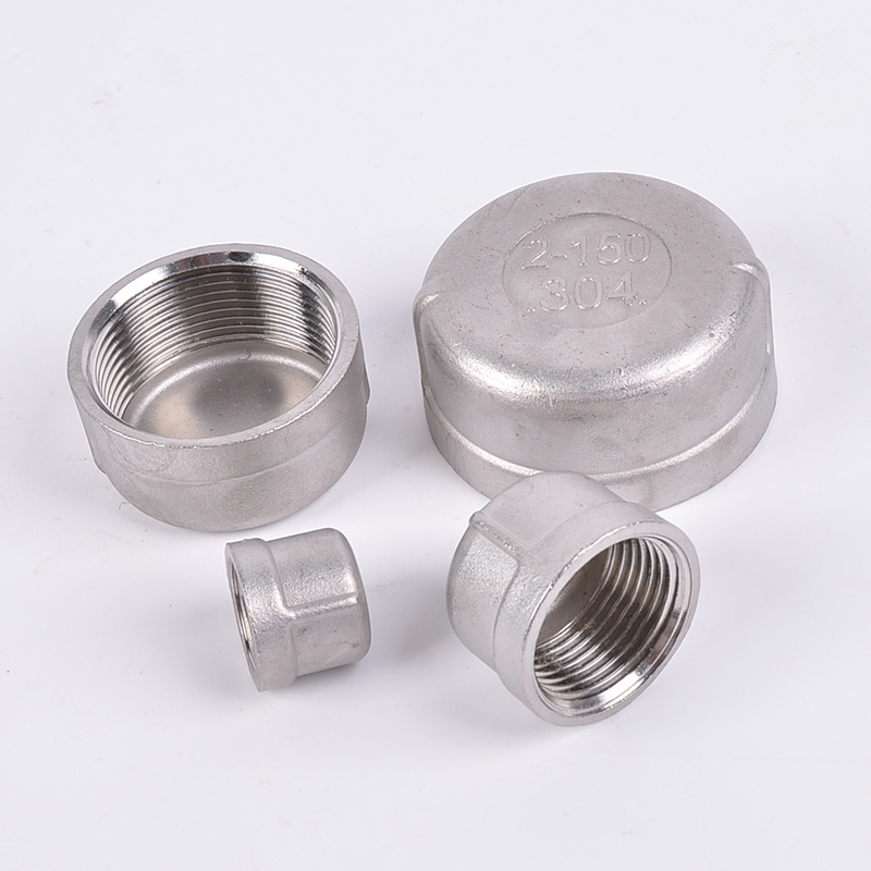 RTS stainless steel 201 304 blinds threaded round tube fitting caps  pipe fitting dome end for steel tube male threaded cap