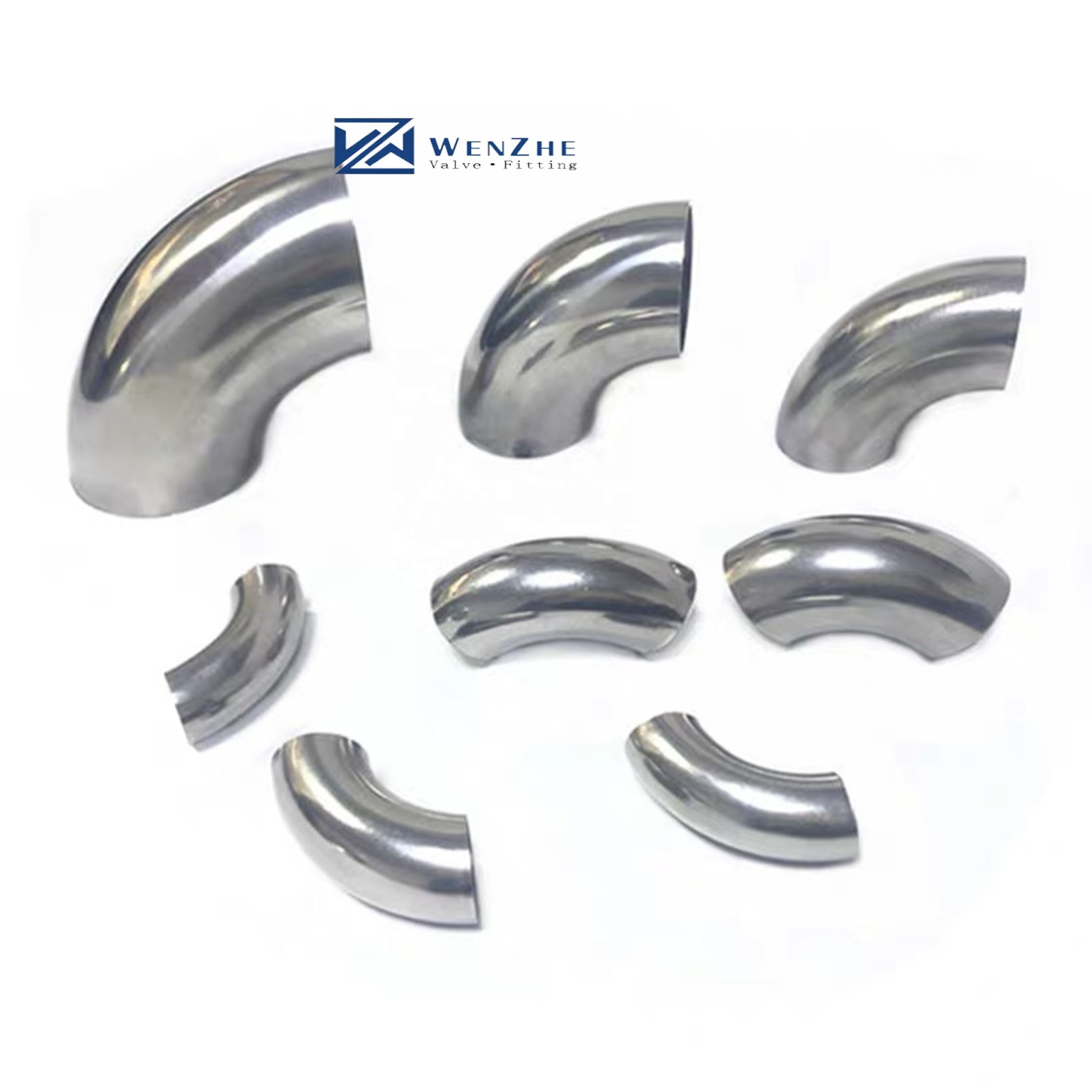 Stainless Steel  304 316 Curves Weld Pipe Elbow 90 180 Degree Bends 3A DIN