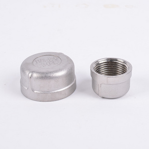 RTS stainless steel 201 304 blinds threaded round tube fitting caps  pipe fitting dome end for steel tube male threaded cap