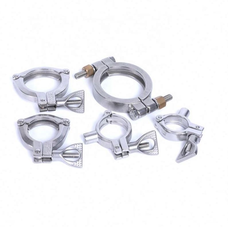 stainless steel 201 304 Sanitary Single Pin light/ medium/Heavy Duty Clamps ,Sanitary Stainless Steel Pipe Clamps