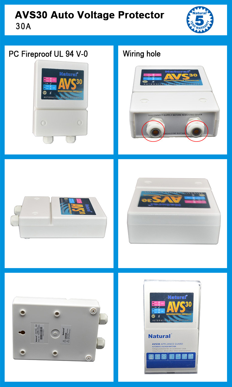 Natural 5 years warranty Sollatek AVS30 automatic voltage switcher avs 3phase CE RoHS certificated