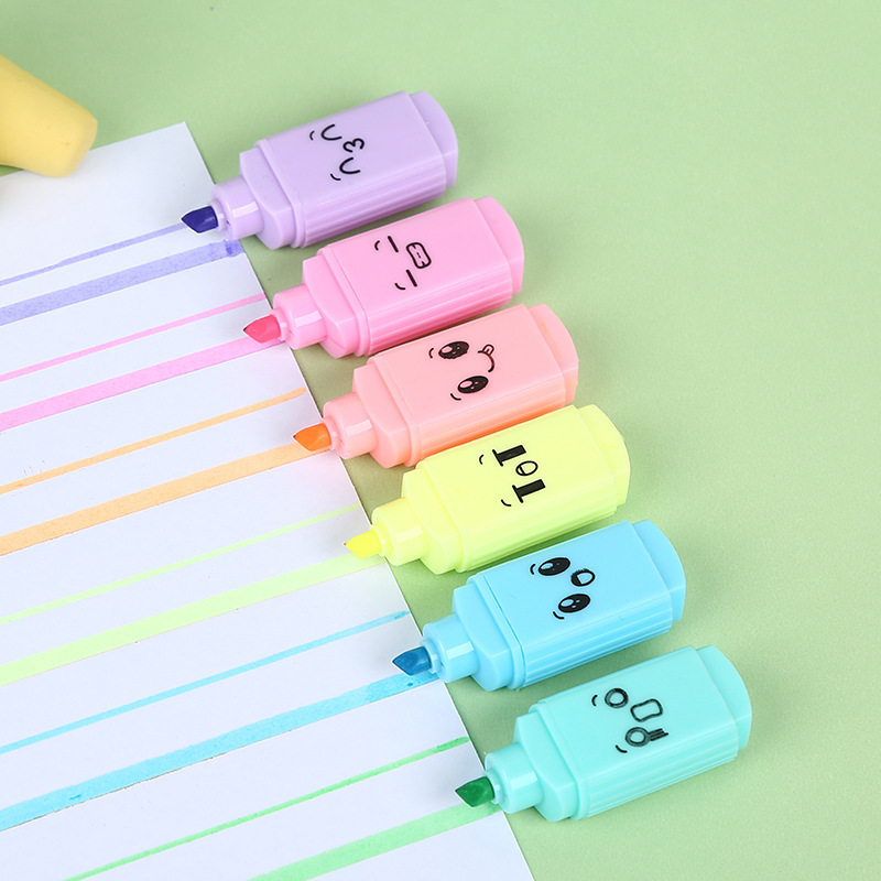 Plastic Personalised Office And School Mini Stationery Pastel High Lighter Green Highlighter Marker Pen