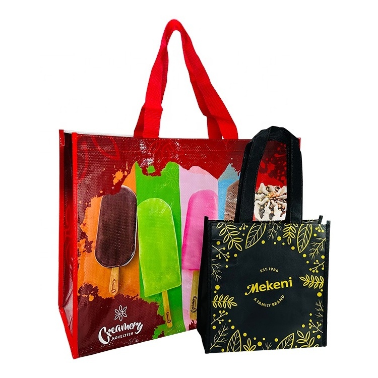 Wholesale grocery Shopping Bag Reusable Supermarket Nonwoven Bag Non Woven Fabric Customized Designs Customized Color Package