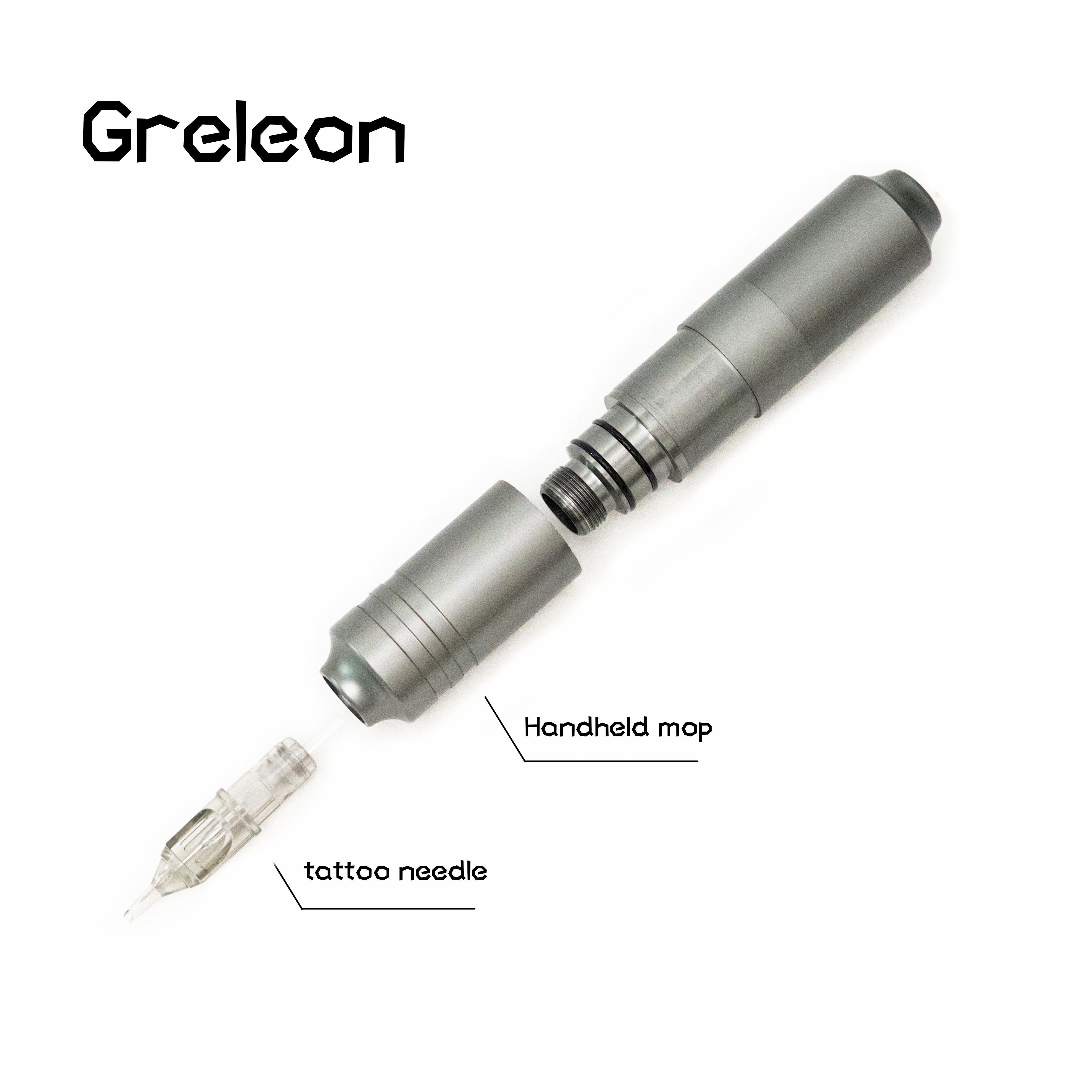 Greleon Tattoo Machine T-1008 Tattoo Machine Gun Silver machine pen With High Torque Motor for body art